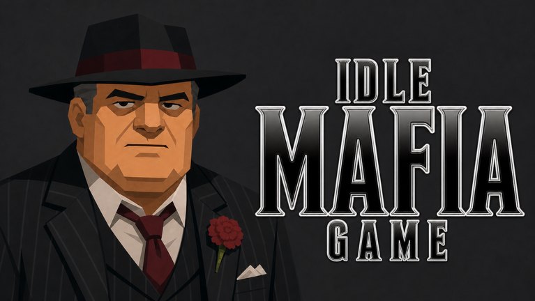 Idle Mafia Game Roblox key art with the don and title