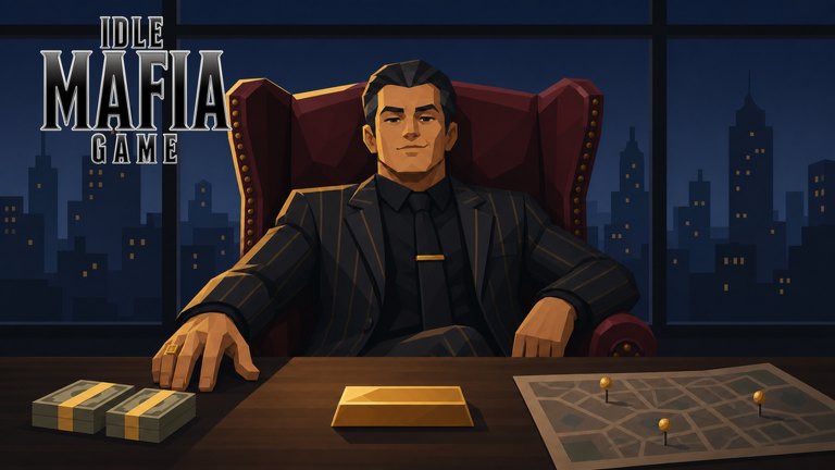Idle Mafia Game Safehouse boss portrait on the HUD